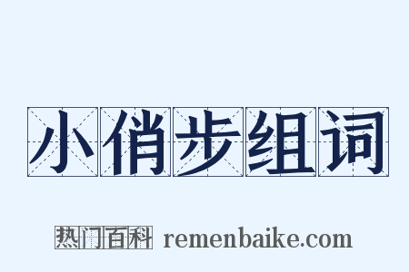 小俏步组词是什么意思的图片
